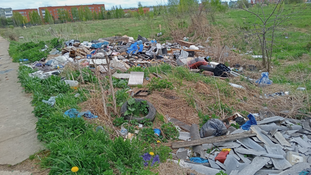 В Воротынске ликвидировали стихийную свалку