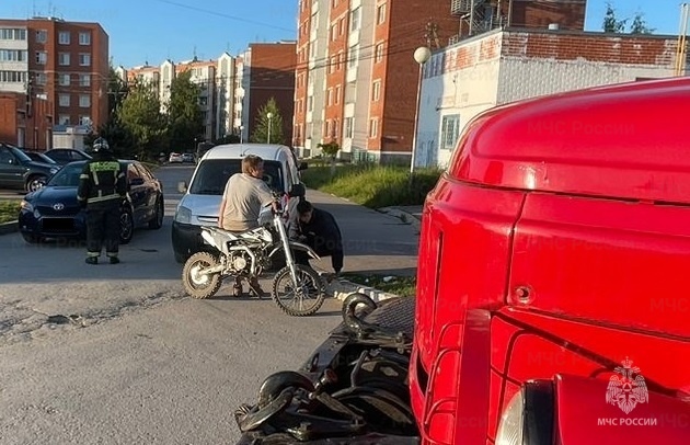 В Воротынске столкнулись иномарка и мотоцикл